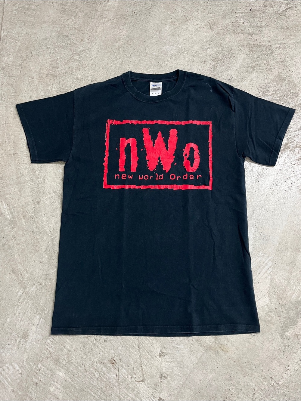 Gildan Black Short Sleeve Tee with Red nWo Graphic